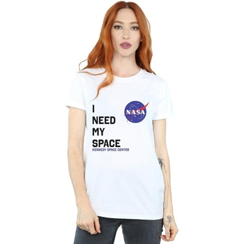 Abbigliamento Donna T-shirts a maniche lunghe Nasa I Need My Space Bianco