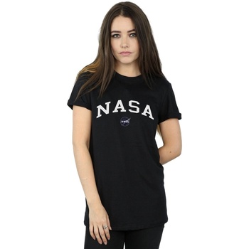 Abbigliamento Donna T-shirts a maniche lunghe Nasa Collegiate Logo Nero