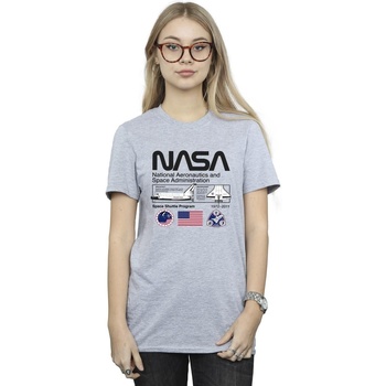 Abbigliamento Donna T-shirts a maniche lunghe Nasa Space Admin Grigio