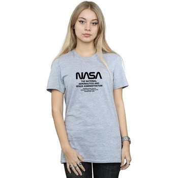 Abbigliamento Donna T-shirts a maniche lunghe Nasa Worm Blurb Grigio