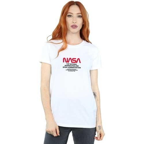 Abbigliamento Donna T-shirts a maniche lunghe Nasa Worm Blurb Bianco