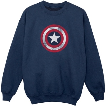 Abbigliamento Bambino Felpe Marvel Captain America Distressed Shield Blu
