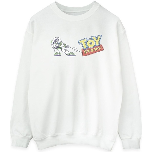 Abbigliamento Uomo Felpe Disney Toy Story Buzz Pulling Logo Bianco