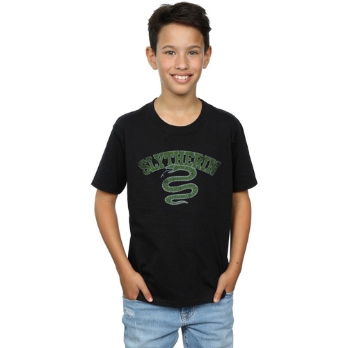 Abbigliamento Bambino T-shirt maniche corte Harry Potter Slytherin Sport Emblem Nero