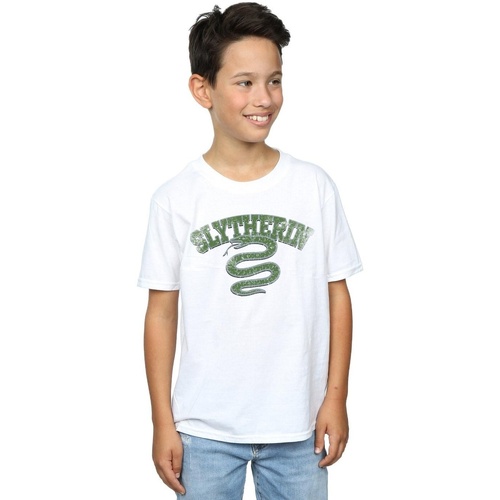 Abbigliamento Bambino T-shirt maniche corte Harry Potter Slytherin Sport Emblem Bianco