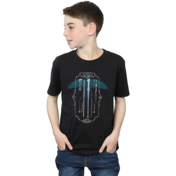 Abbigliamento Bambino T-shirt maniche corte Harry Potter Garrick Ollivander The Wand Nero