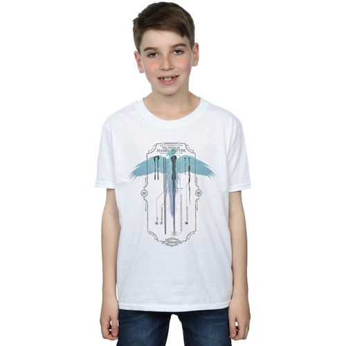 Abbigliamento Bambino T-shirt maniche corte Harry Potter Garrick Ollivander The Wand Bianco