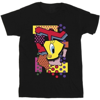 Abbigliamento Bambino T-shirt maniche corte Dessins Animés Tweety Pop Art Nero