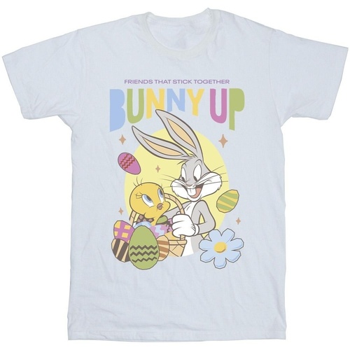 Abbigliamento Bambino T-shirt maniche corte Dessins Animés Bunny Up Bianco