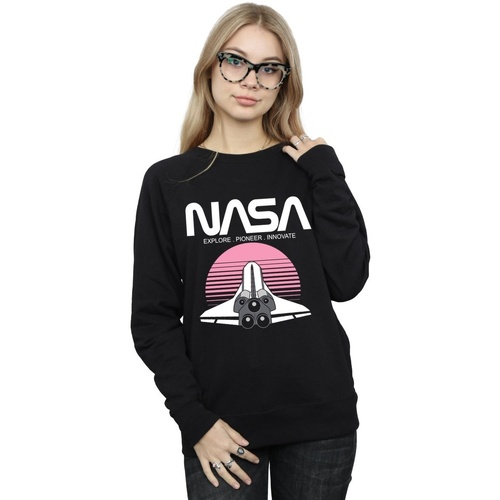 Abbigliamento Donna Felpe Nasa Space Shuttle Sunset Nero