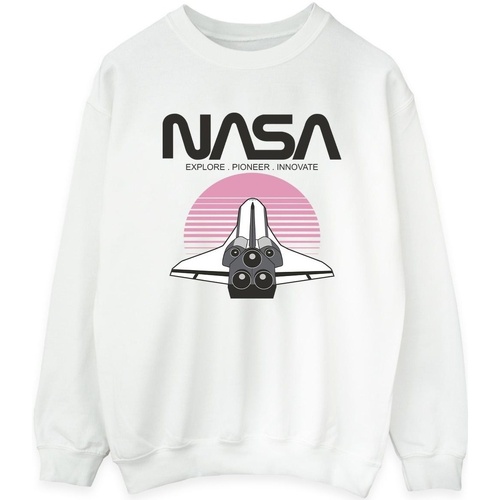 Abbigliamento Donna Felpe Nasa Space Shuttle Sunset Bianco