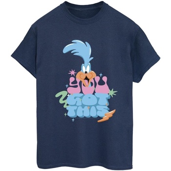 Abbigliamento Donna T-shirts a maniche lunghe Dessins Animés Roadrunner You Got This Blu