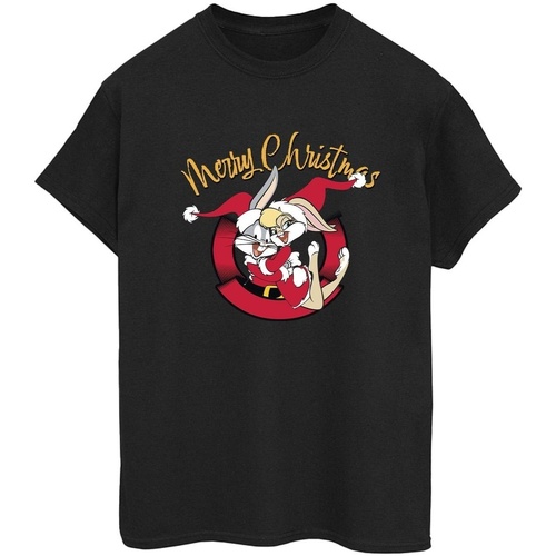 Abbigliamento Donna T-shirts a maniche lunghe Dessins Animés Lola Merry Christmas Nero