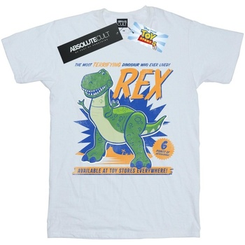 Abbigliamento Uomo T-shirts a maniche lunghe Disney Toy Story 4 Rex Terrifying Dinosaur Bianco