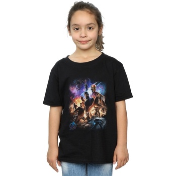 Abbigliamento Bambina T-shirts a maniche lunghe Marvel Avengers Endgame Character Montage Nero