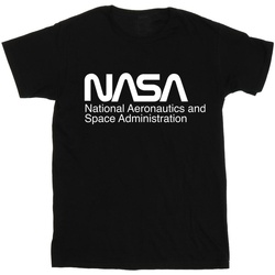 Abbigliamento Uomo T-shirts a maniche lunghe Nasa Logo One Tone Nero