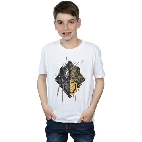 Abbigliamento Bambino T-shirt maniche corte Marvel Black Panther Vs Killmonger Bianco