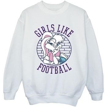 Abbigliamento Bambina Felpe Dessins Animés Lola Bunny Girls Like Football Bianco