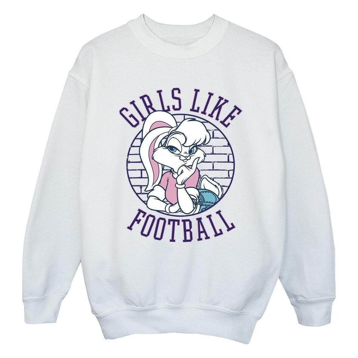 Abbigliamento Bambina Felpe Dessins Animés Lola Bunny Girls Like Football Bianco