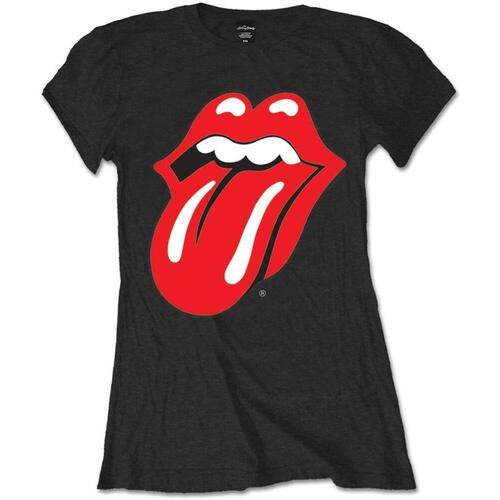 Abbigliamento Donna T-shirts a maniche lunghe The Rolling Stones Classic Nero