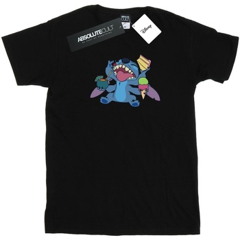 Abbigliamento Uomo T-shirts a maniche lunghe Disney Lilo And Stitch Munchies Nero