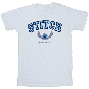 Abbigliamento Uomo T-shirts a maniche lunghe Disney Lilo And Stitch Collegial Bianco