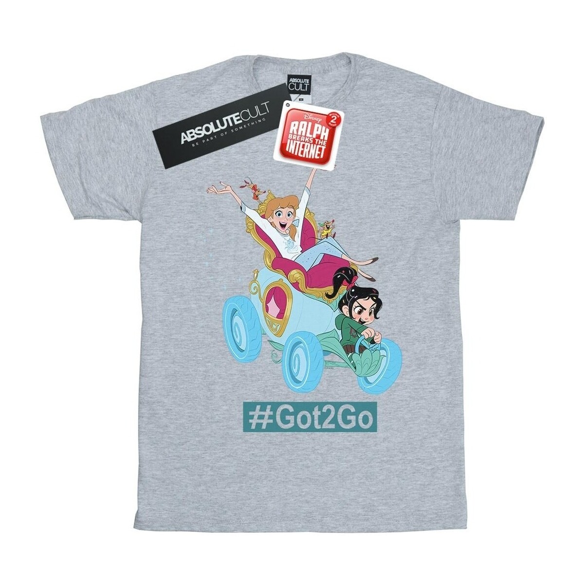Abbigliamento Uomo T-shirts a maniche lunghe Disney Wreck It Ralph Cinderella And Vanellope Grigio