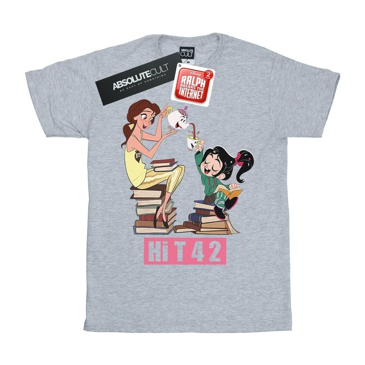 Abbigliamento Uomo T-shirts a maniche lunghe Disney Wreck It Ralph Belle And Vanellope Grigio