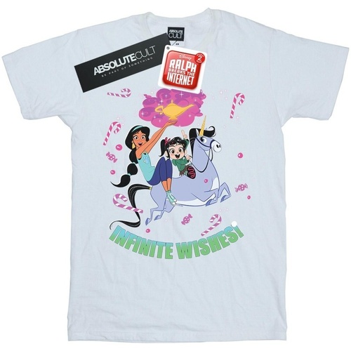 Abbigliamento Uomo T-shirts a maniche lunghe Disney Wreck It Ralph Jasmine And Vanellope Bianco