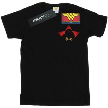 Abbigliamento Uomo T-shirts a maniche lunghe Dc Comics Wonder Woman Star Chest Nero