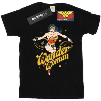 Abbigliamento Uomo T-shirts a maniche lunghe Dc Comics Wonder Woman Stars Nero