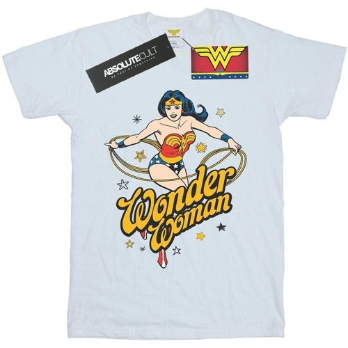 Abbigliamento Uomo T-shirts a maniche lunghe Dc Comics Wonder Woman Stars Bianco