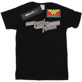 Abbigliamento Uomo T-shirts a maniche lunghe Dc Comics Wonder Woman Lines Logo Nero