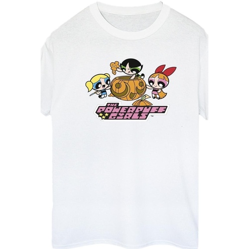 Abbigliamento Donna T-shirts a maniche lunghe The Powerpuff Girls Girls Pumpkin Bianco