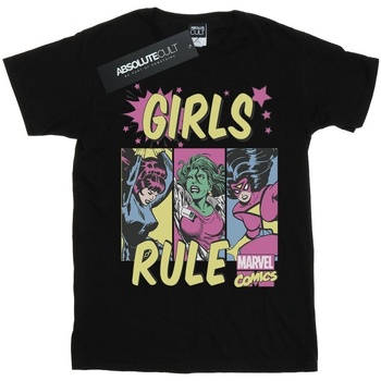 Abbigliamento Bambino T-shirt maniche corte Marvel Girls Rule Nero