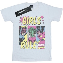 Abbigliamento Bambino T-shirt maniche corte Marvel Girls Rule Bianco