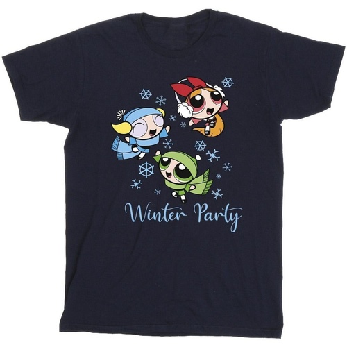 Abbigliamento Bambino T-shirt maniche corte The Powerpuff Girls Girls Winter Party Blu