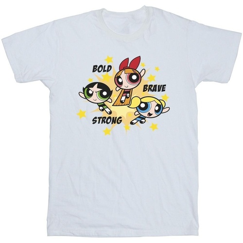 Abbigliamento Bambino T-shirt maniche corte The Powerpuff Girls Girls Bold Brave Strong Bianco