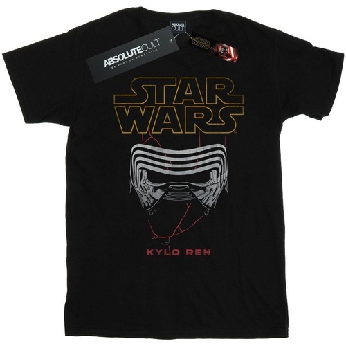 Abbigliamento Bambino T-shirt & Polo Star Wars: The Rise Of Skywalker Kylo Helmet Nero