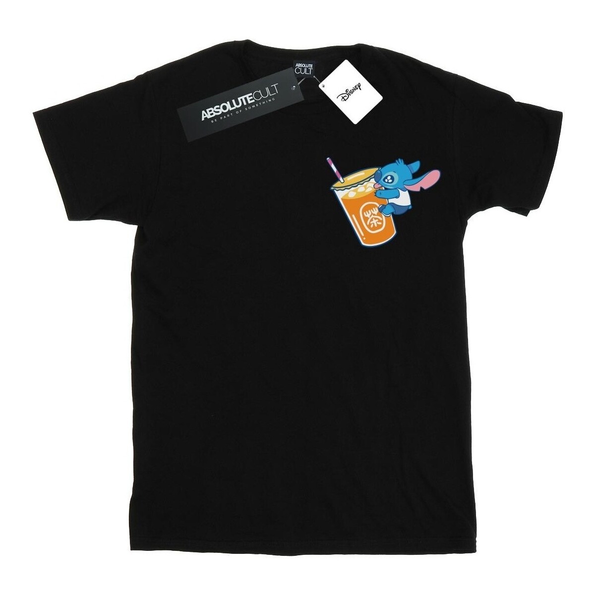 Abbigliamento Uomo T-shirts a maniche lunghe Disney Lilo And Stitch Drink Nero