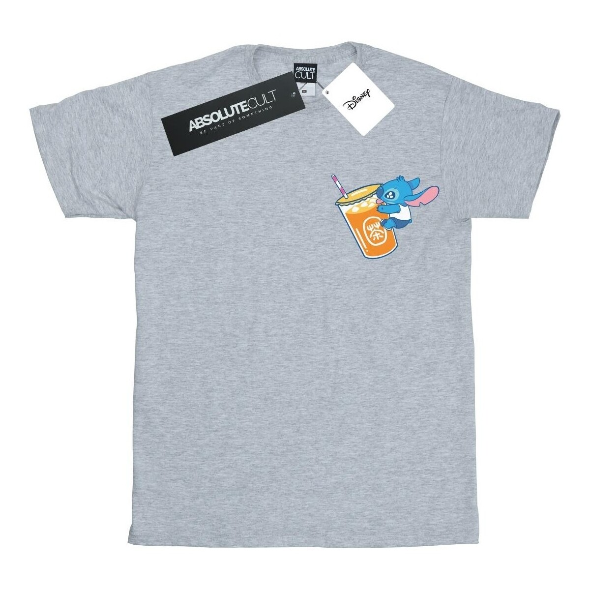 Abbigliamento Uomo T-shirts a maniche lunghe Disney Lilo And Stitch Drink Grigio