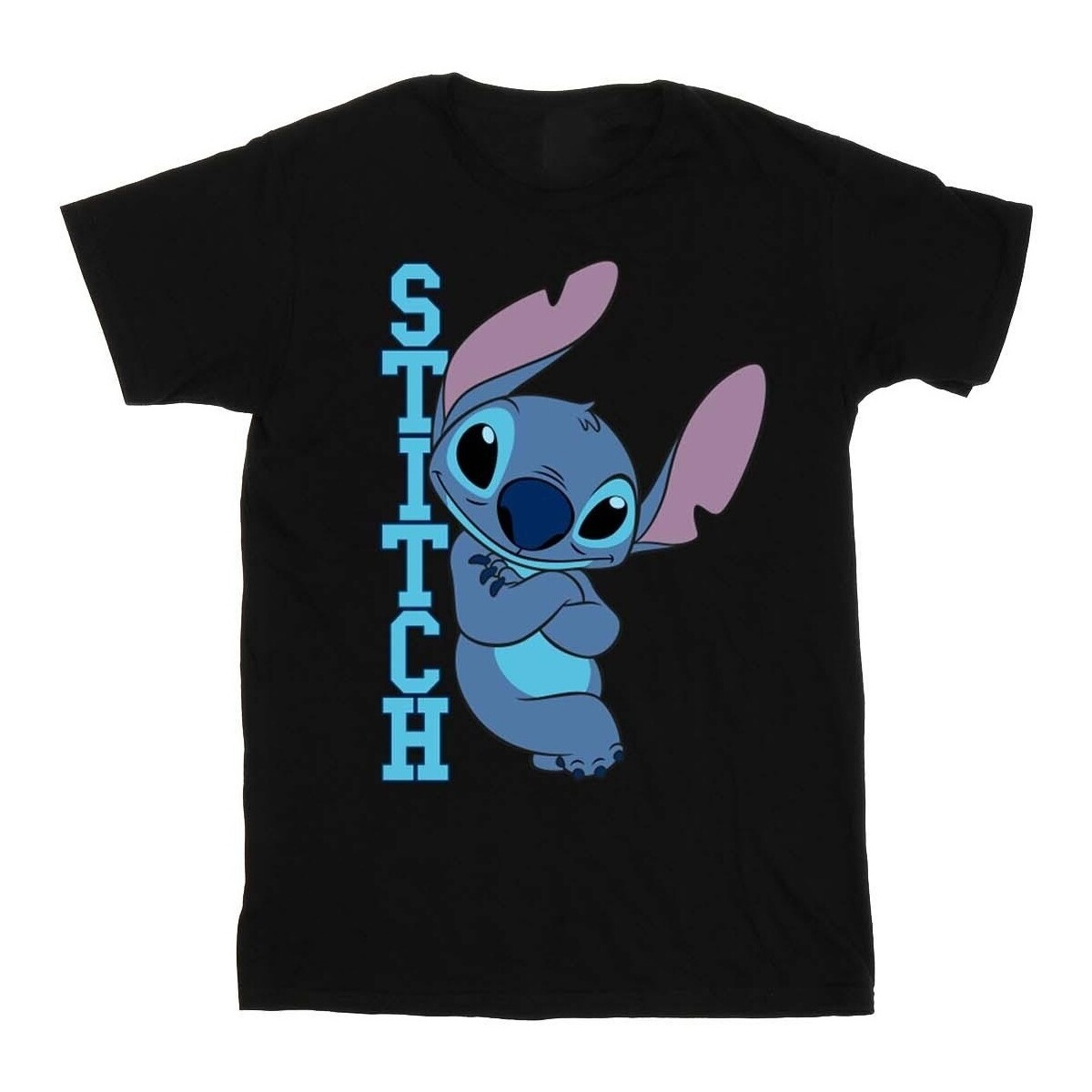 Abbigliamento Uomo T-shirts a maniche lunghe Disney Lilo And Stitch Posing Nero