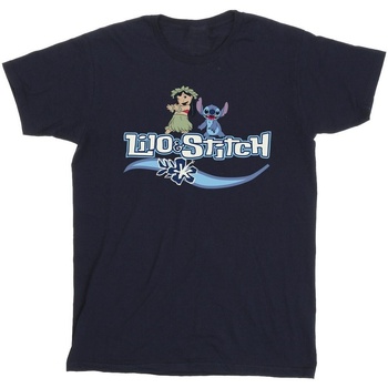 Abbigliamento Uomo T-shirts a maniche lunghe Disney Lilo And Stitch Characters Blu