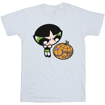 Abbigliamento Uomo T-shirts a maniche lunghe The Powerpuff Girls Girls Buttercup Pumpkin Bianco