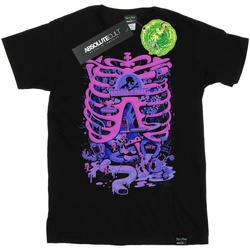 Abbigliamento Uomo T-shirts a maniche lunghe Rick And Morty Anatomy Park Nero