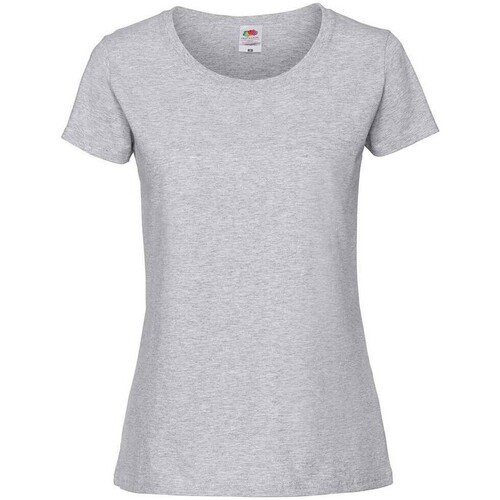 Abbigliamento Donna T-shirts a maniche lunghe Fruit Of The Loom Premium Grigio