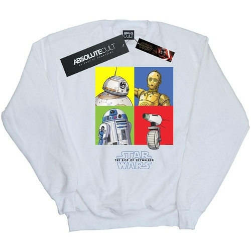 Abbigliamento Donna Felpe Star Wars: The Rise Of Skywalker Droid Squares Bianco
