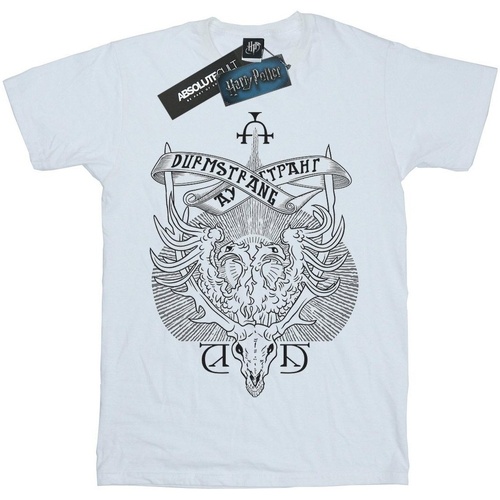 Abbigliamento Bambino T-shirt maniche corte Harry Potter Durmstrang Institute Crest Bianco