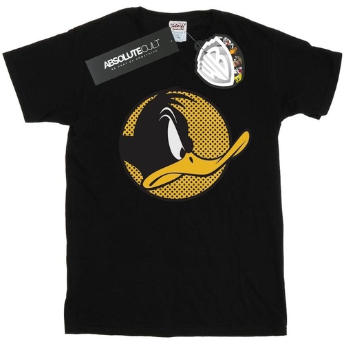 Abbigliamento Uomo T-shirts a maniche lunghe Dessins Animés Daffy Duck Dotted Profile Nero