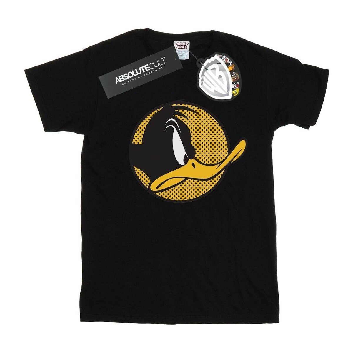 Abbigliamento Uomo T-shirts a maniche lunghe Dessins Animés Daffy Duck Dotted Profile Nero